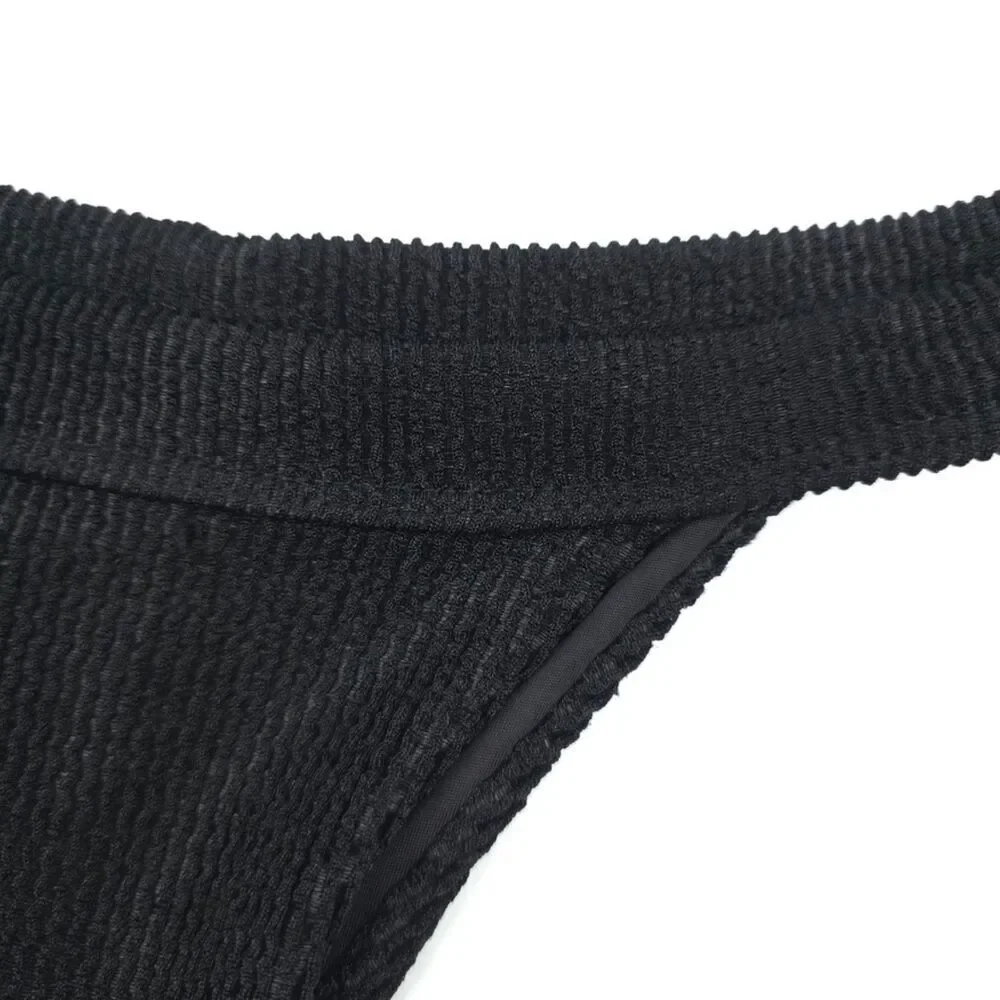 NEW Frankies Bikinis Ribbed Knit Bikini Bottom 90s Y2k Minimal Clean Girl Resort